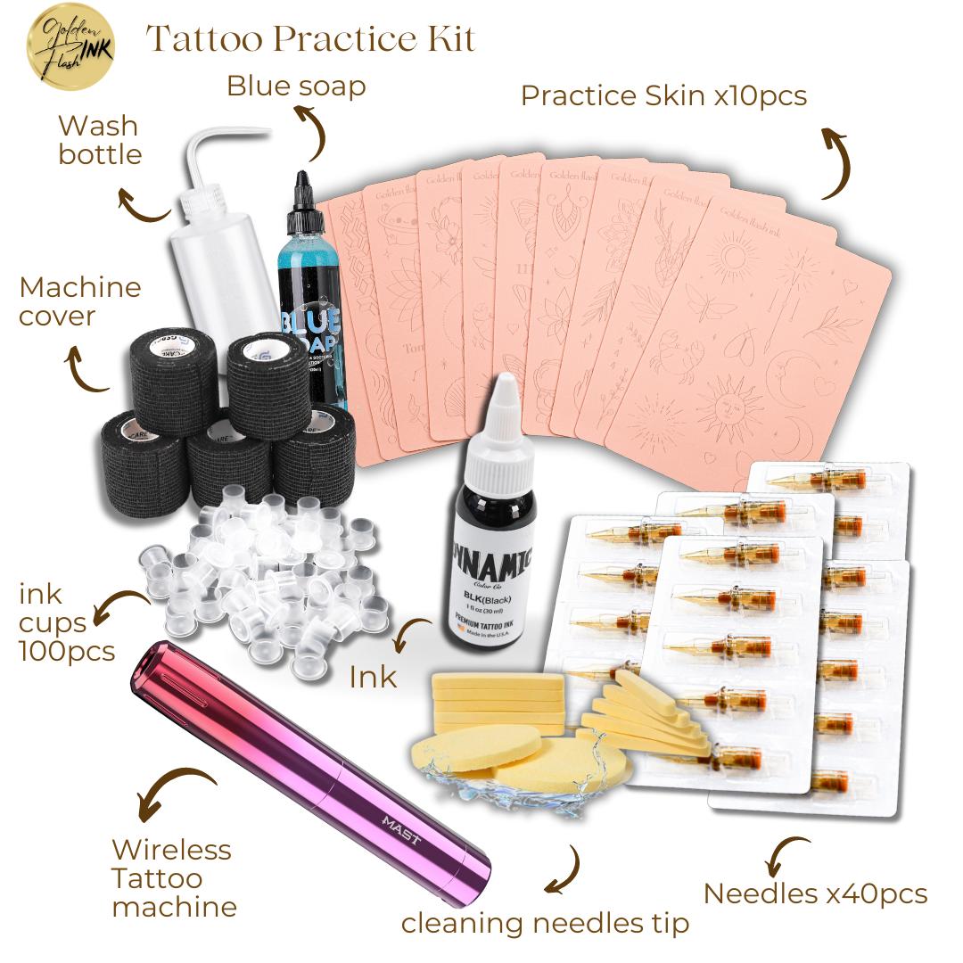 Henna and PINK glitter tattoo kit, fun starter kit for 20 + little tattoos  f1 | eBay