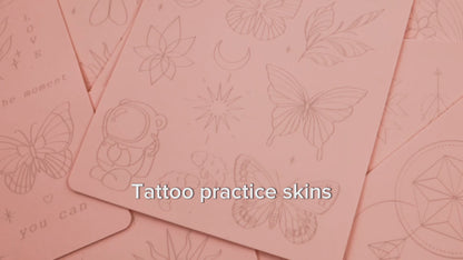 Set Full 10 Pcs Practice Skin and Beginner Tattoo Starter Kit
